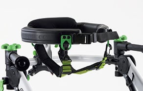 Bäckenstöd som stabiliserar bäckenet och ger korrekt positionering.