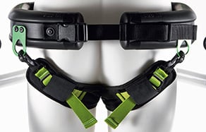 Ergonomisk sele som ger säkert stöd och möjliggör god kroppshållning.