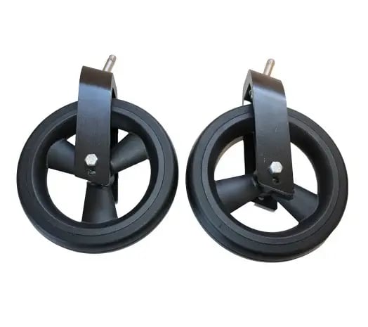 Svänghjul fram för ökad manövrerbarhet på hårda underlag.