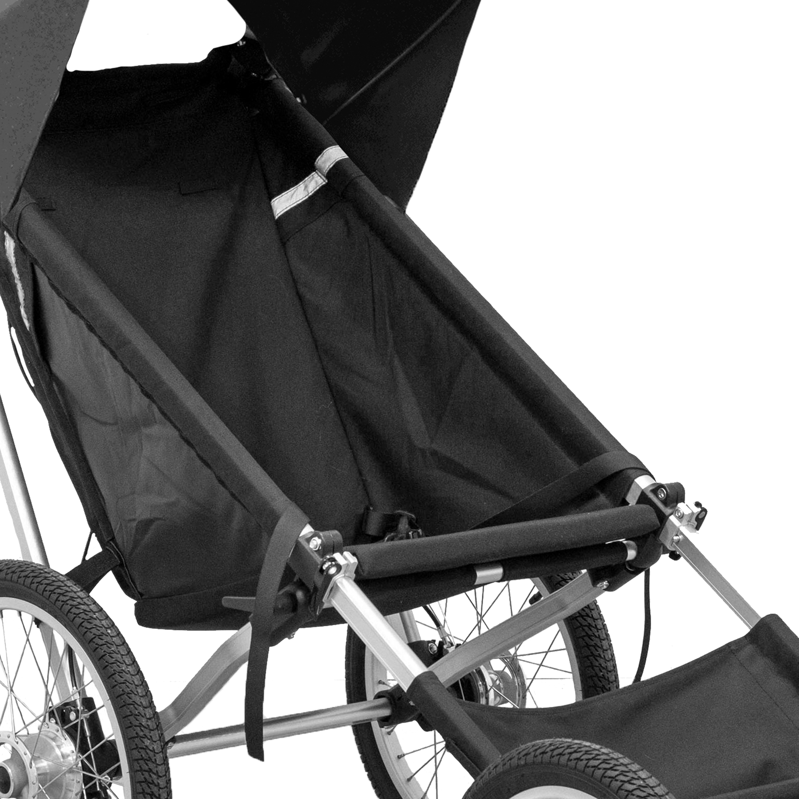 Fast sittdel på KFN 4Wheeler med stabil ryggvinkel och sitttilt.