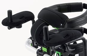 Armstöd i ministorlek för extra stabilitet och komfort.